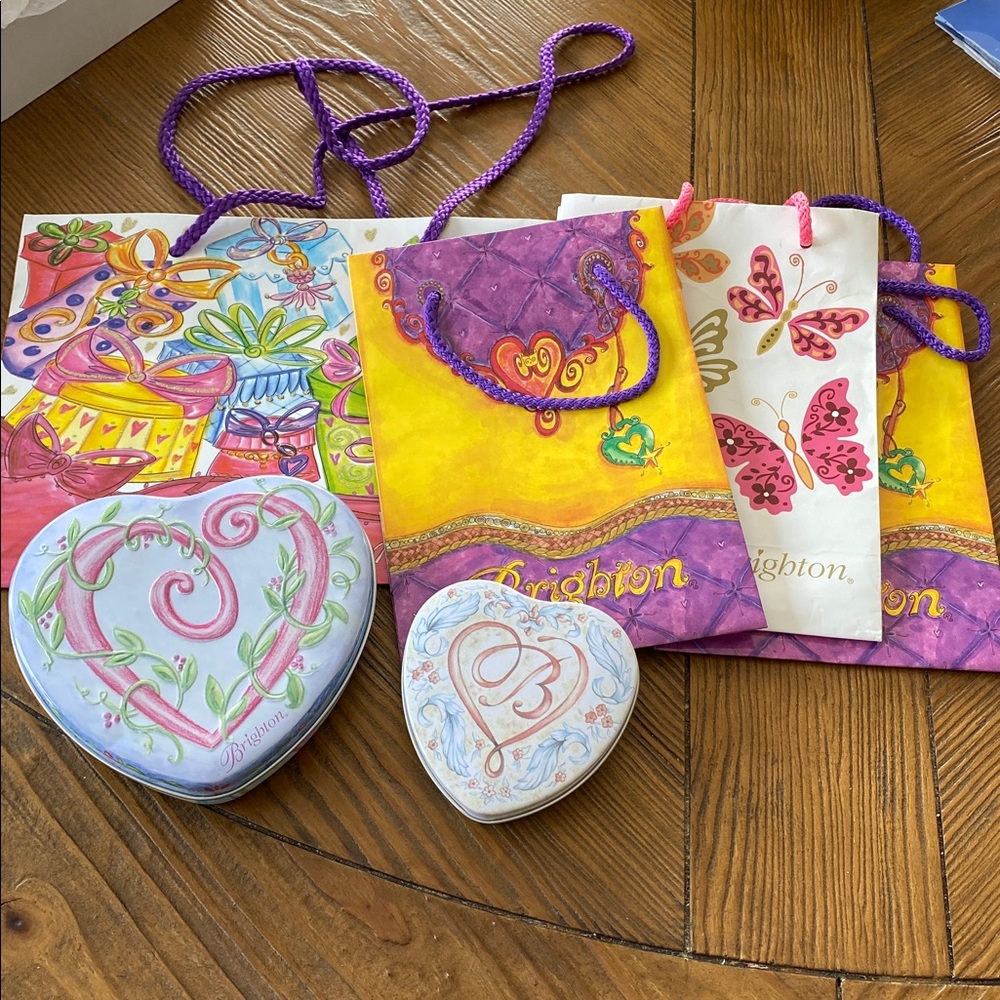 Brighton Heart Tin Jewlery Box’s and Bags Bundle.